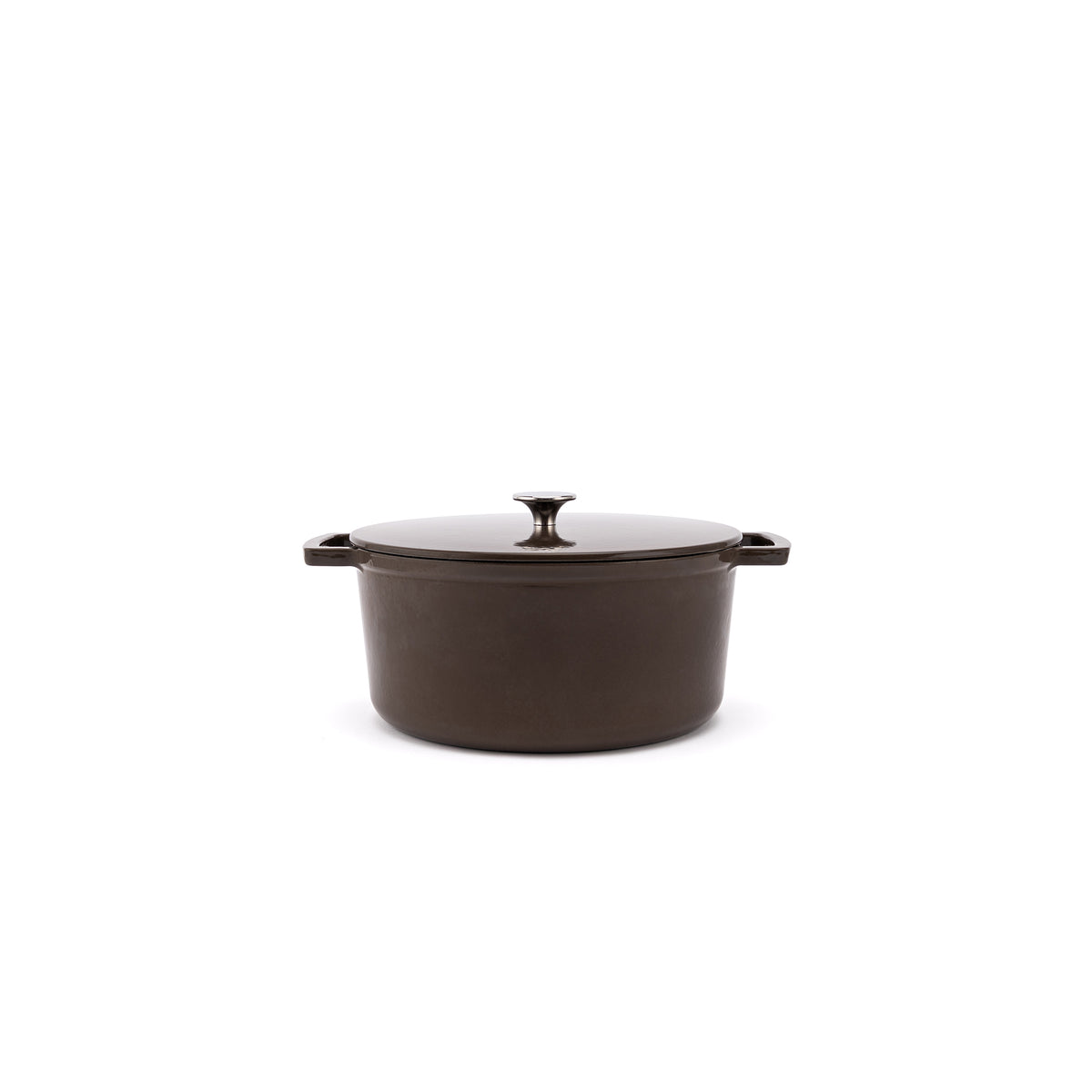 Emaliowany żeliwny garnek Ember 24 cm brązowy