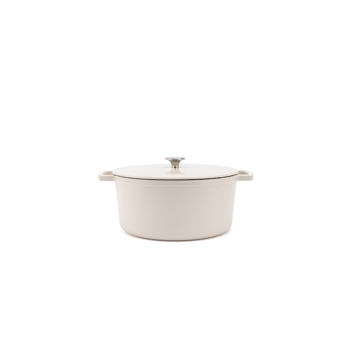 Smaltovaný litinový hrnec Ember 24 cm - krémově bílá