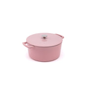 Emaliowany żeliwny garnek Ember 24 cm różowy