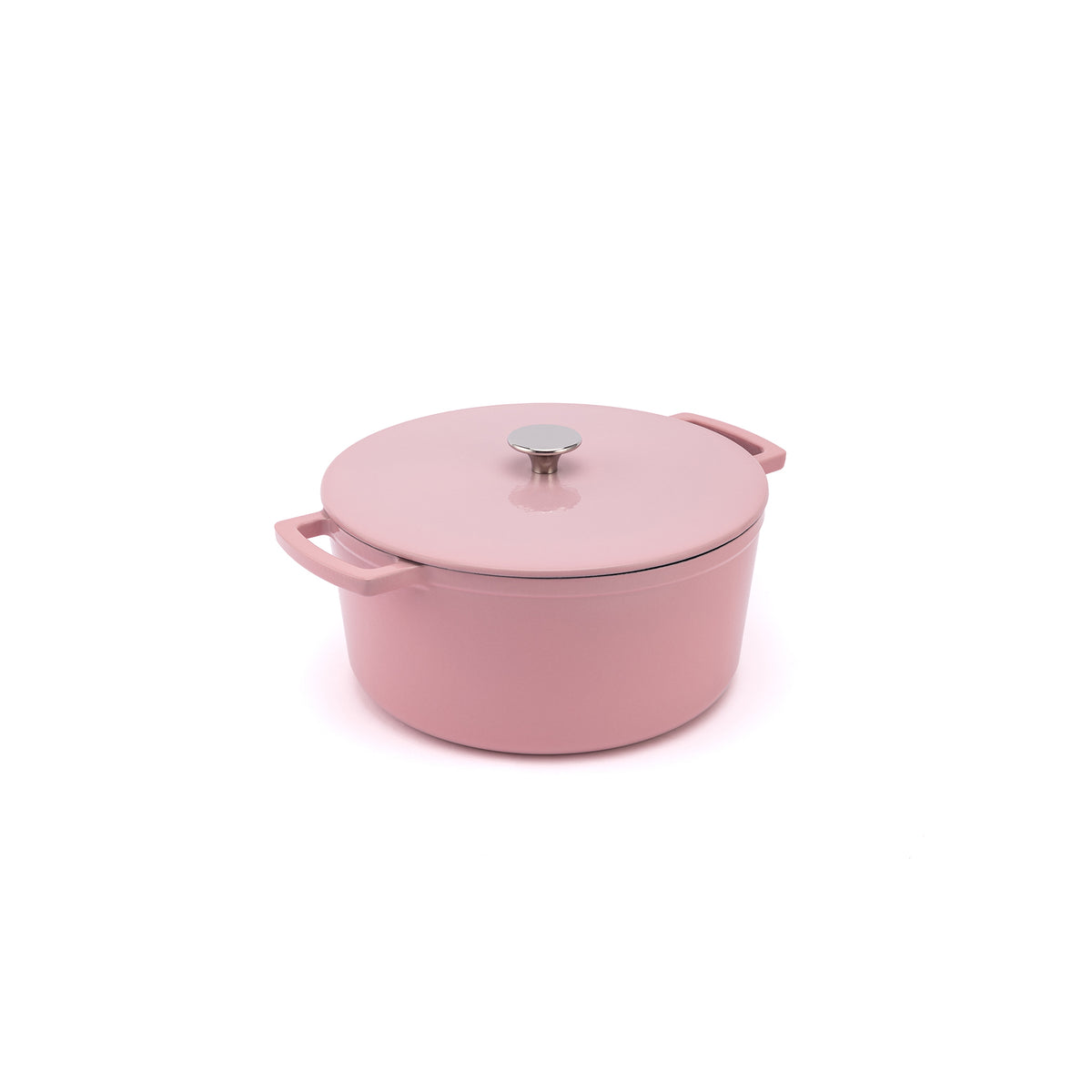 Emaliowany żeliwny garnek Ember 24 cm różowy