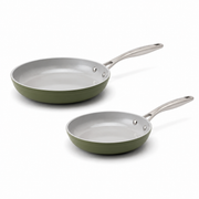 Podstawowy zestaw patelni ceramicznych Zen 2 szt. - oliwkowozielony
