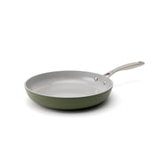 Nieprzywierająca patelnia ceramiczna Zen Ø 28 cm – oliwkowozielona