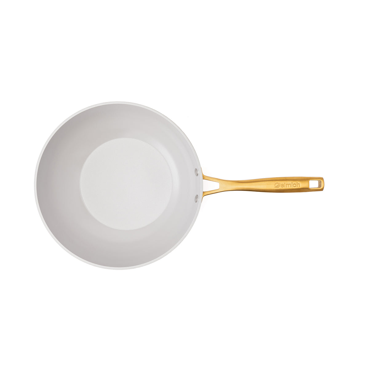 Nieprzywierająca patelnia wok Zen Ø 28 cm – brązowo-złota