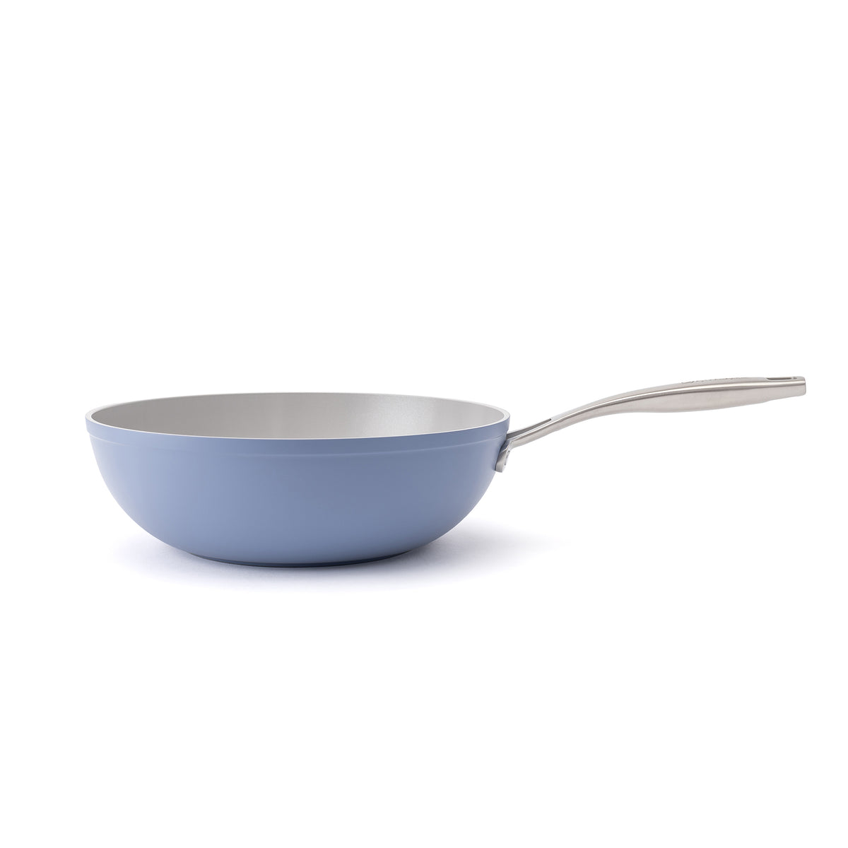 Nieprzywierająca ceramiczna patelnia wok Zen Ø 28 cm – niebieska