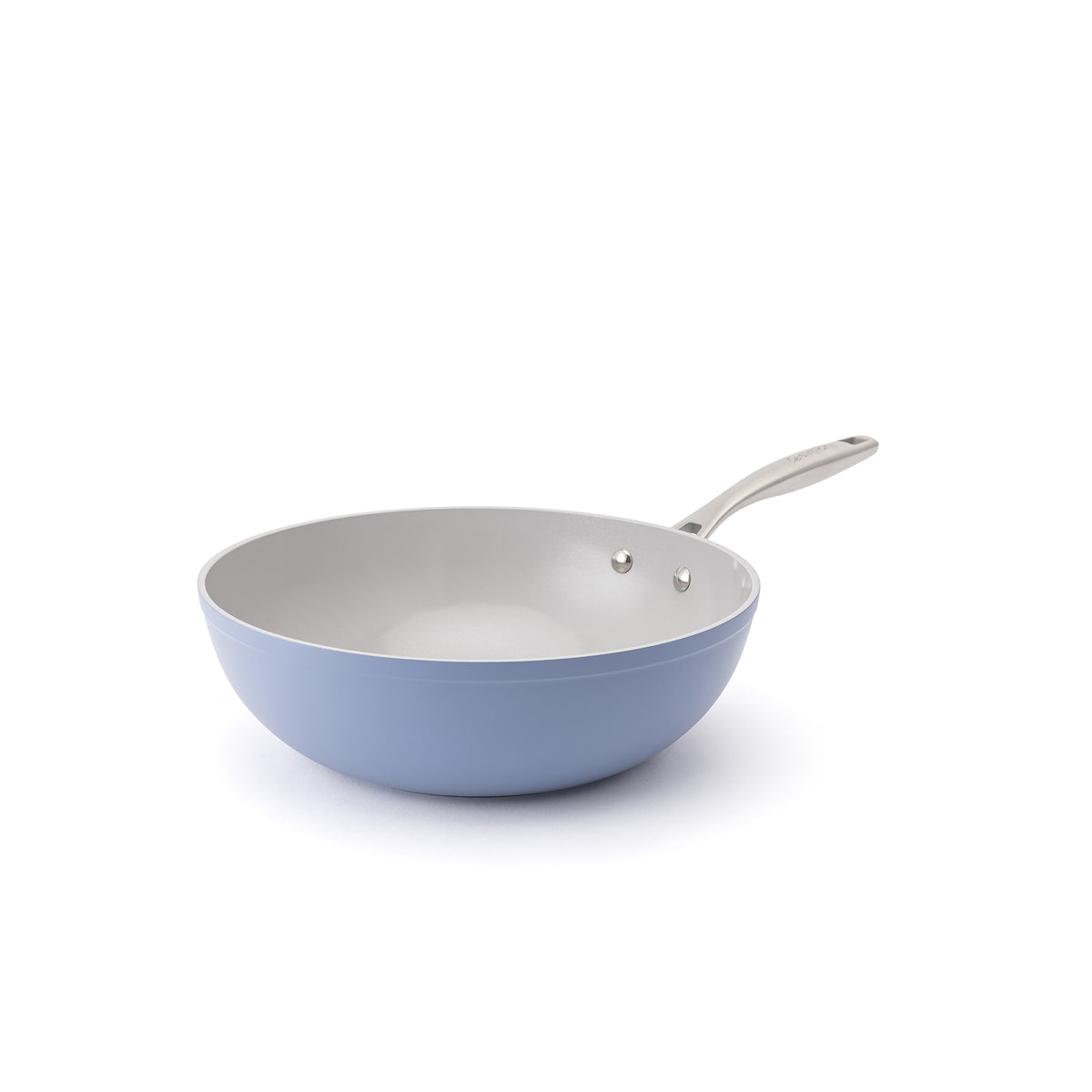 Nieprzywierająca ceramiczna patelnia wok Zen Ø 28 cm – niebieska