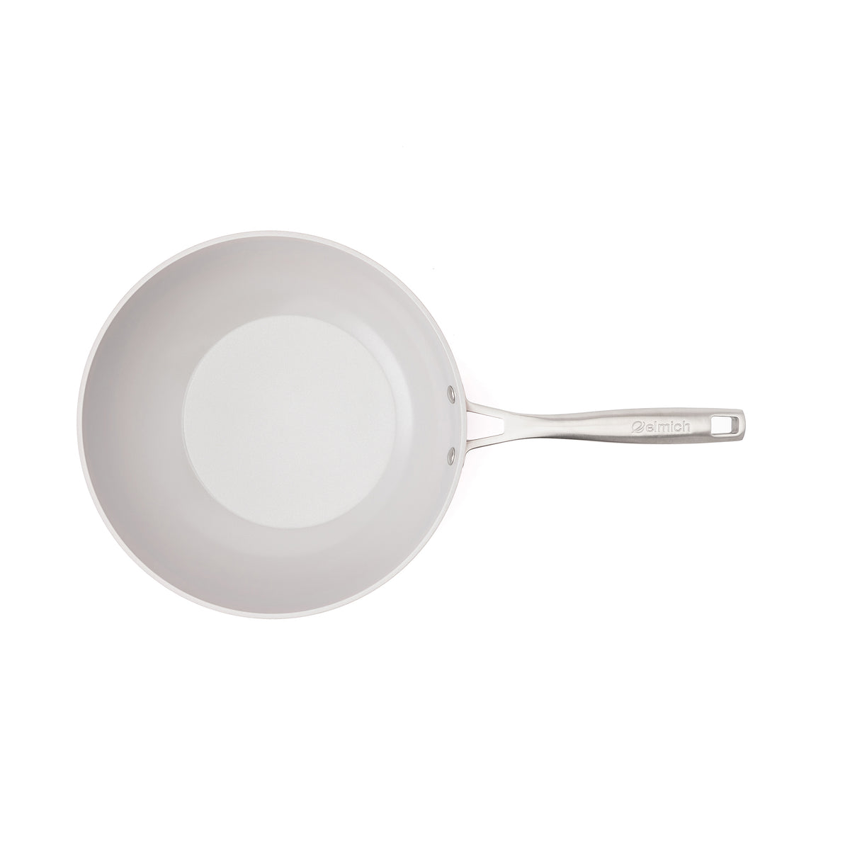 Nieprzywierająca ceramiczna patelnia wok Zen Ø 28 cm – brązowa