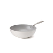 Nieprzywierająca ceramiczna patelnia wok Zen Ø 28 cm – kremowobiała