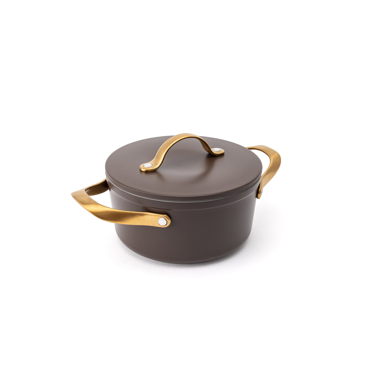 Nieprzywierający ceramiczny garnek Zen Ø 18 cm – brązowo-złoty