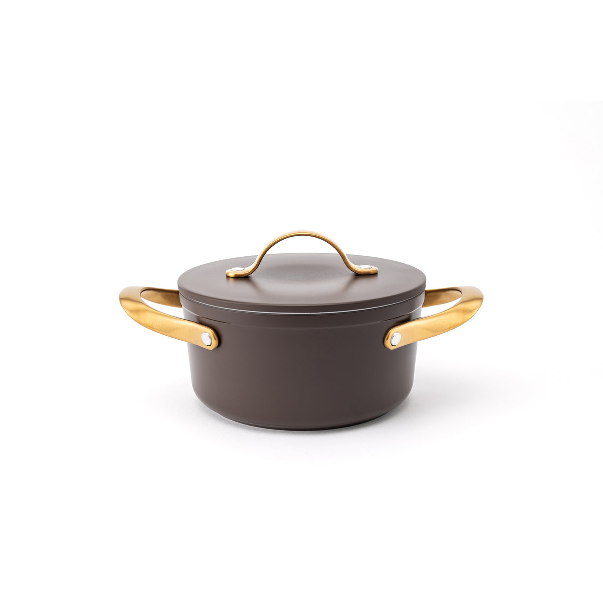 Nieprzywierający ceramiczny garnek Zen Ø 18 cm – brązowo-złoty