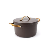 Nieprzywierający garnek ceramiczny Zen Ø 24 cm – brązowo-złoty