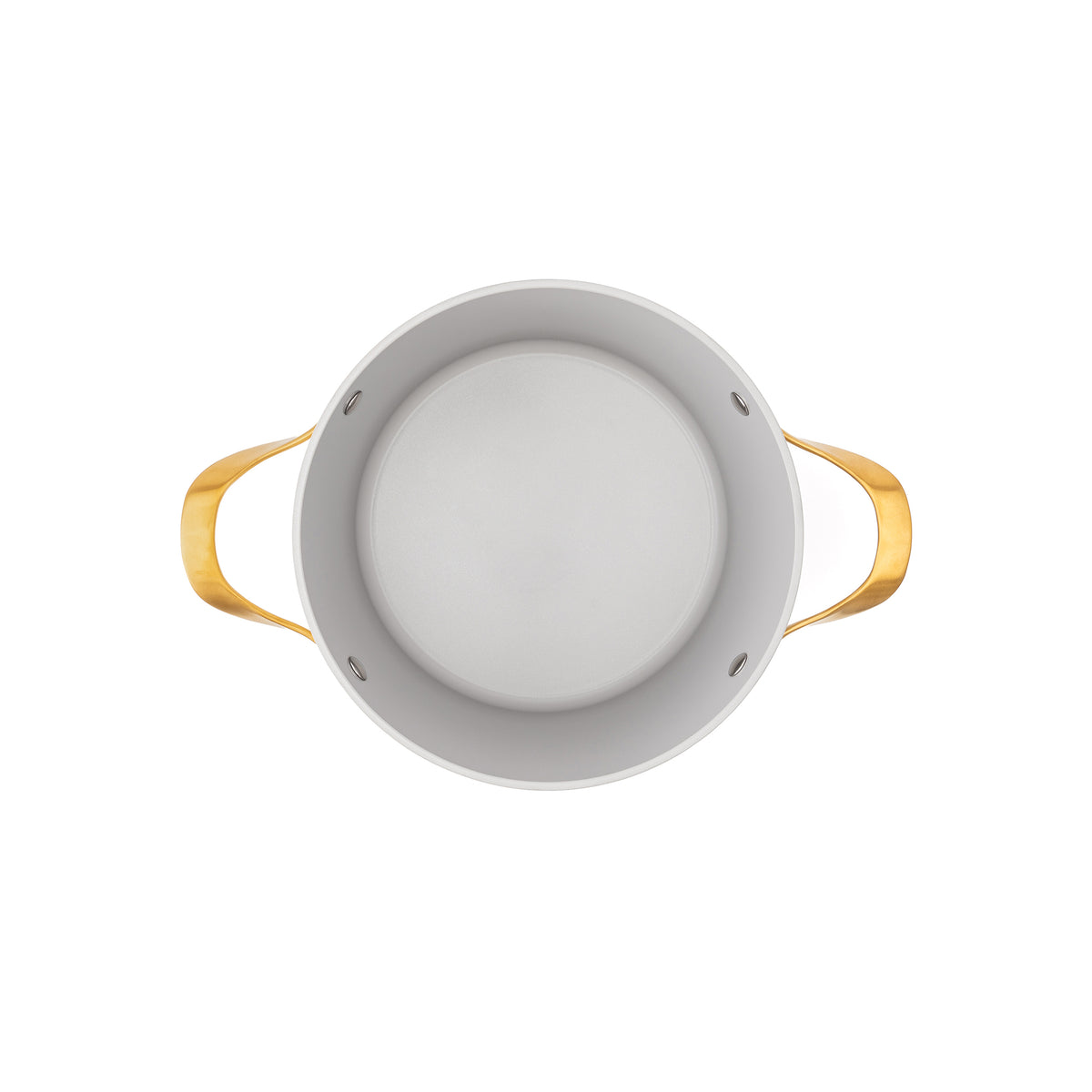 Nieprzywierający garnek ceramiczny Zen Ø 24 cm – kremowo-złoty