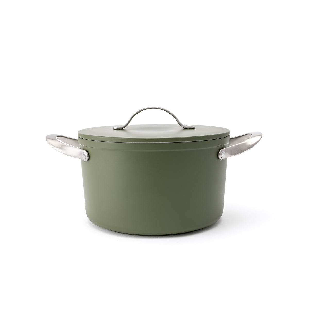 Nieprzywierający garnek ceramiczny Zen Ø 24 cm – oliwkowozielony