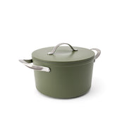 Nieprzywierający garnek ceramiczny Zen Ø 24 cm – oliwkowozielony