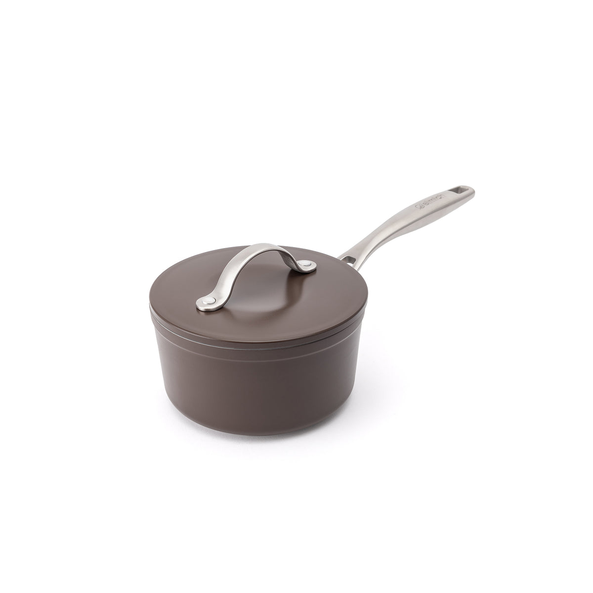 Nieprzywierający ceramiczny rondelek Zen Ø 16 cm - brązowy