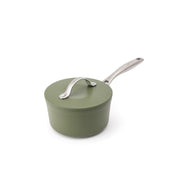 Nieprzywierający ceramiczny rondelek Zen Ø 16 cm - oliwkowozielony