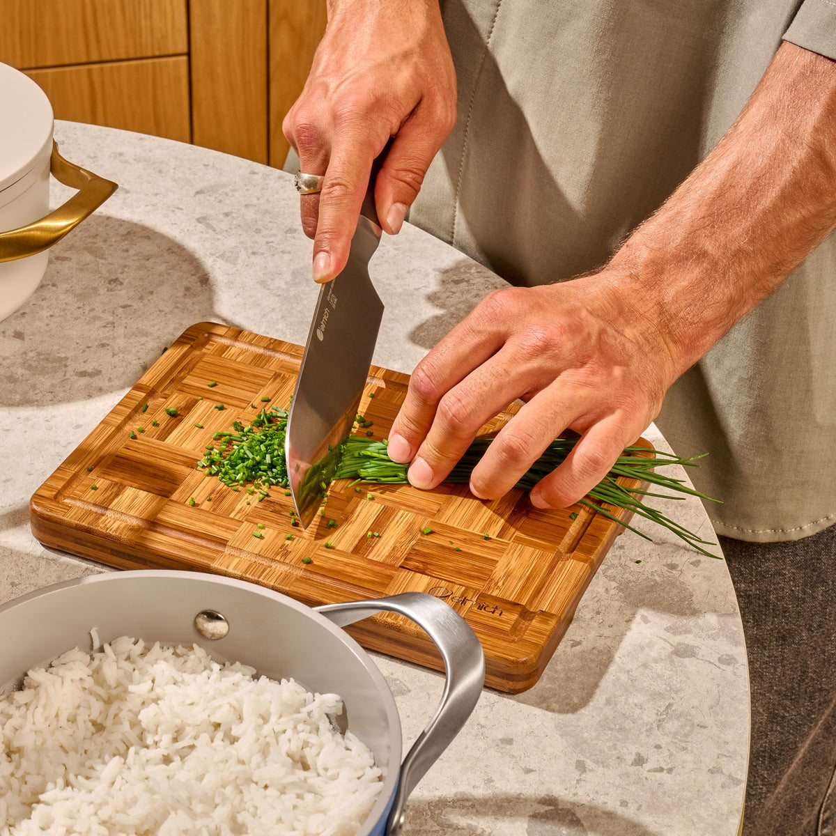 Santoku nůž z německé oceli 18 cm