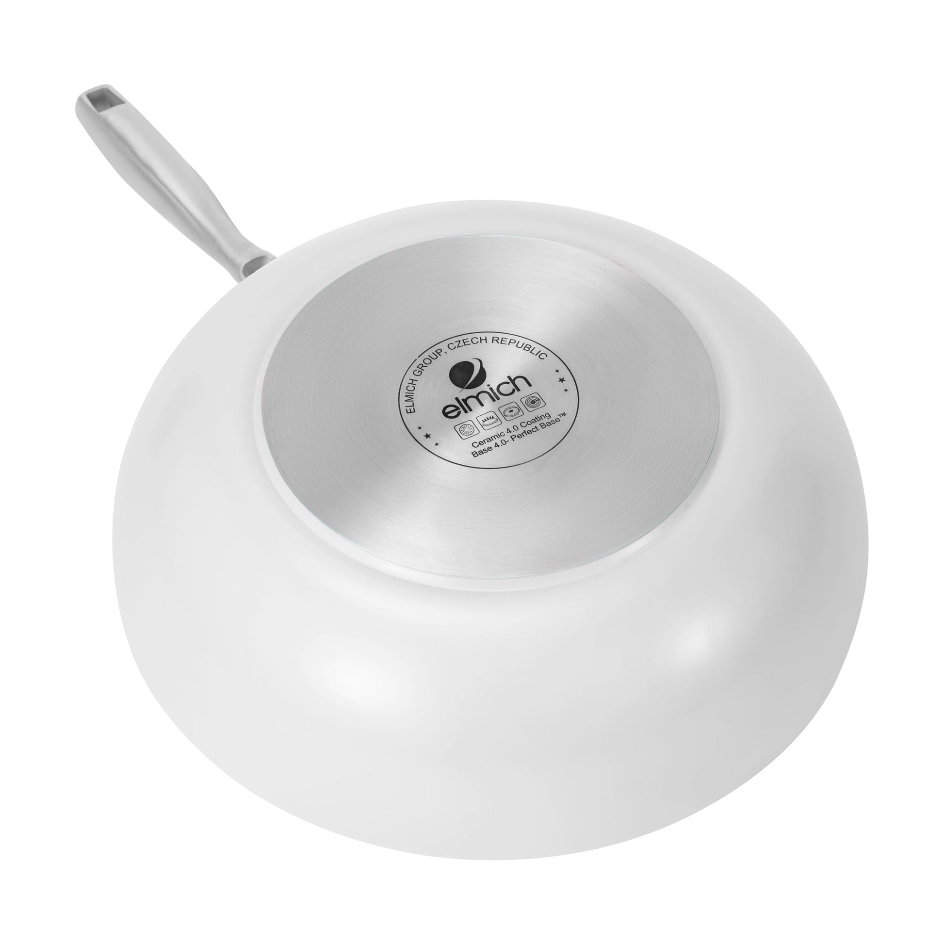 Wok pánev Vital s nepřilnavým keramickým povrchem Ø 30 cm krémově bílá 30 cm / Krémově bílá