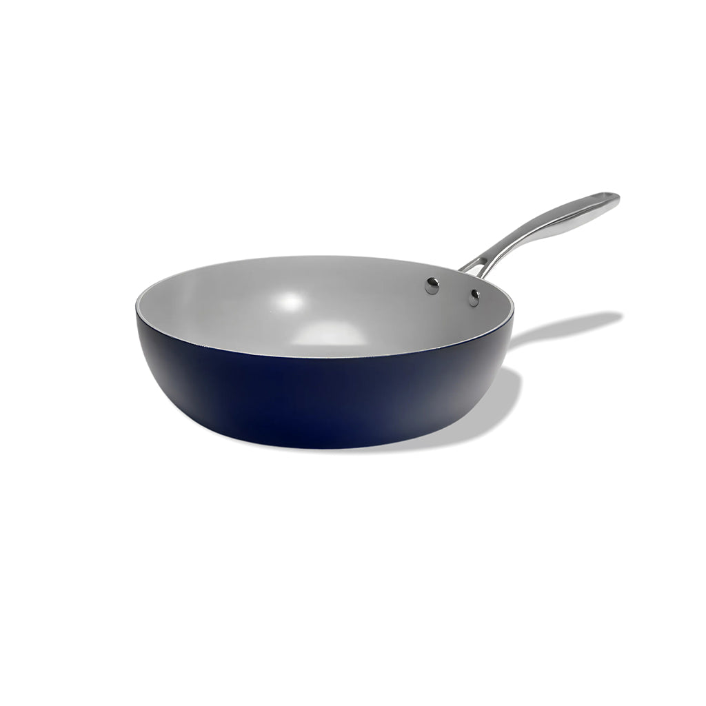 Wok pánev Vital s nepřilnavým keramickým povrchem Ø 30 cm tmavě modrá 30 cm / Tmavě modrá
