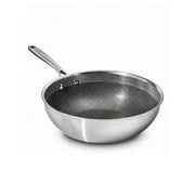 Odolná nerezová Wok pánev Hybrid s hybridním povrchem Ø 28 cm - 28 cm - Pánve