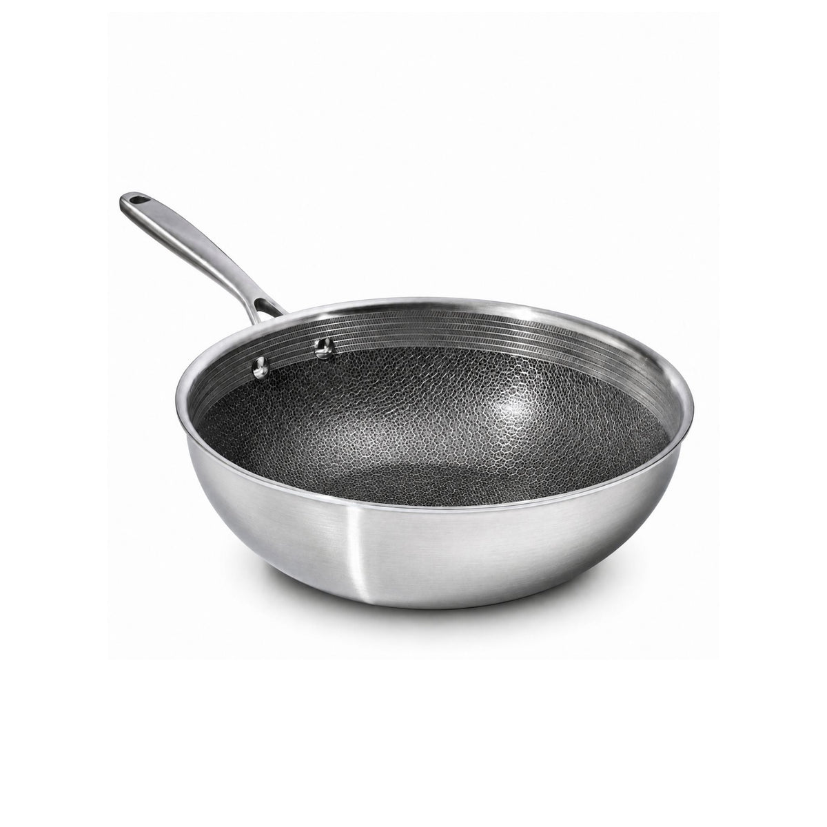 Odolná nerezová Wok pánev Hybrid s hybridním povrchem Ø 28 cm - 28 cm - Pánve